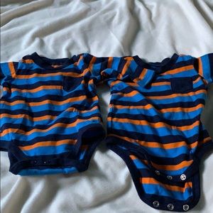 Two longsleeve baby onesies